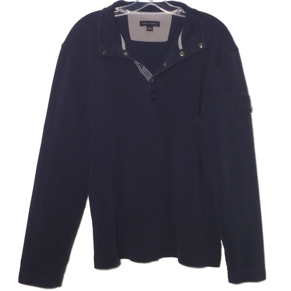 Banana Republic Men's Long Sleeve Blue Size Large